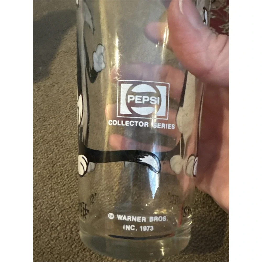 Vintage 1973 Looney Tunes Sylvester Warner Bros Pepsi Collector Glass (TD)